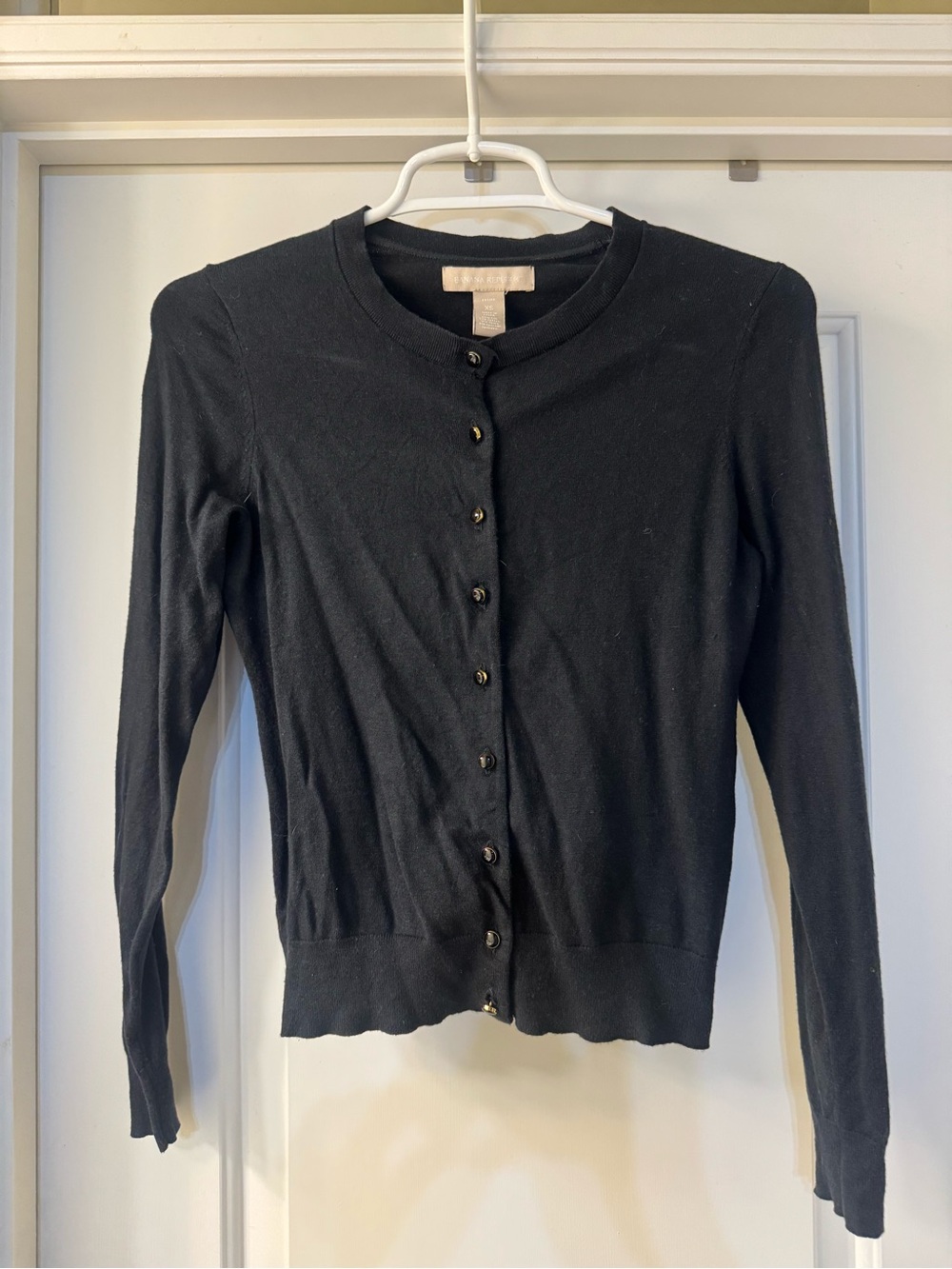 Banana Republic Classic Black Button-Up Cardigan